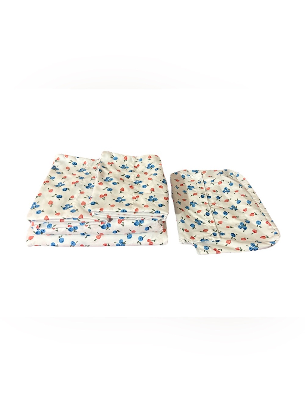 NEW London Kaye blue raspberries & strawberries Queen sheet set 🍓🫐🍓🫐